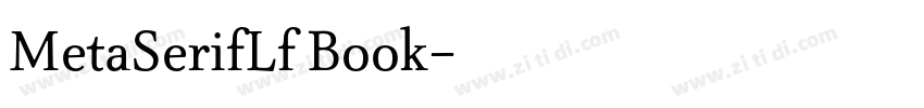 MetaSerifLf Book字体转换